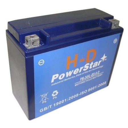Powerstar PowerStar pm-24hl-bs-hd-harley-gs33 66010-82A; 66010-82B; 66010-82; UBVT-6 350CCA WP50-N18L-A3 Sealed AGM Replacement Battery for Harley Davidson Motorcycle; Bike pm-24hl-bs-hd-harley-gs33